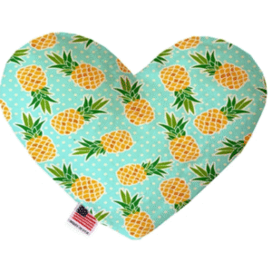 Pineapples and Polka Dots Heart Dog Toy