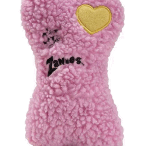 Zanies Pink Squeaker Embroidered Heart Toy